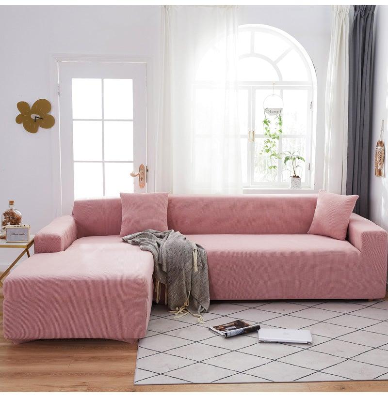 Elegant Elastic Sofa Covers Set for Living Room Chaise Lounge L Shape Corner Stretch Couch Armchair Slipcover Furniture Protector