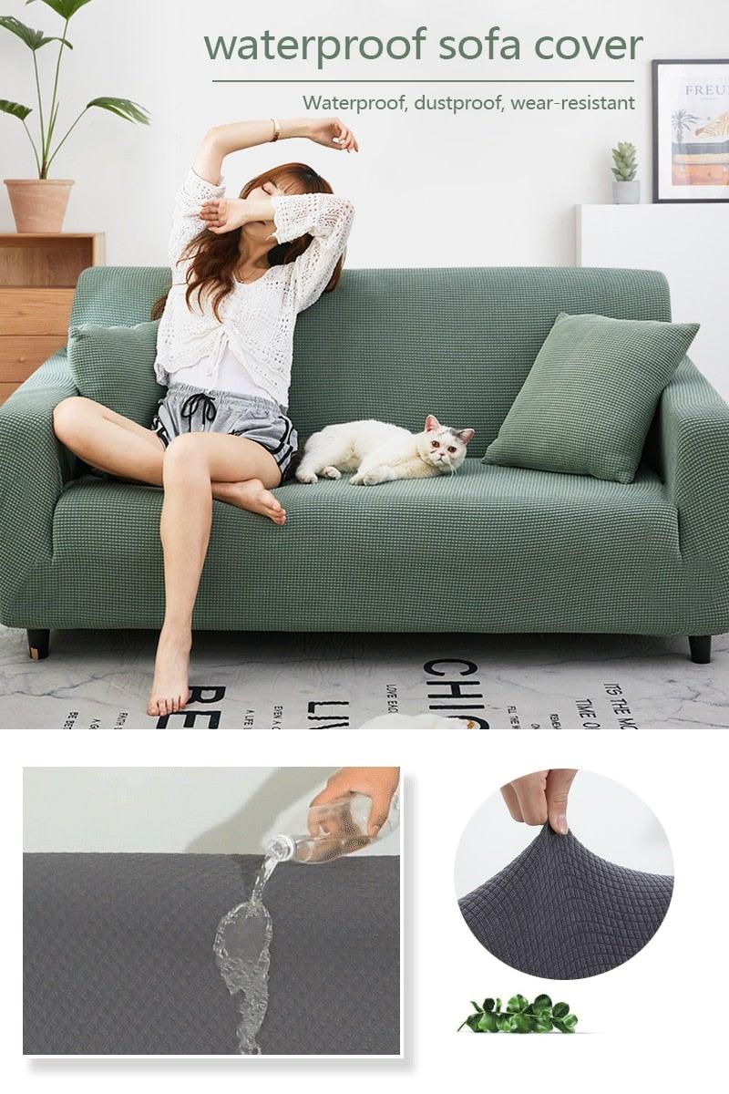 Elastic Waterproof Sofa Cover Stretch Sofa Covers Non-Slip Furniture Protector