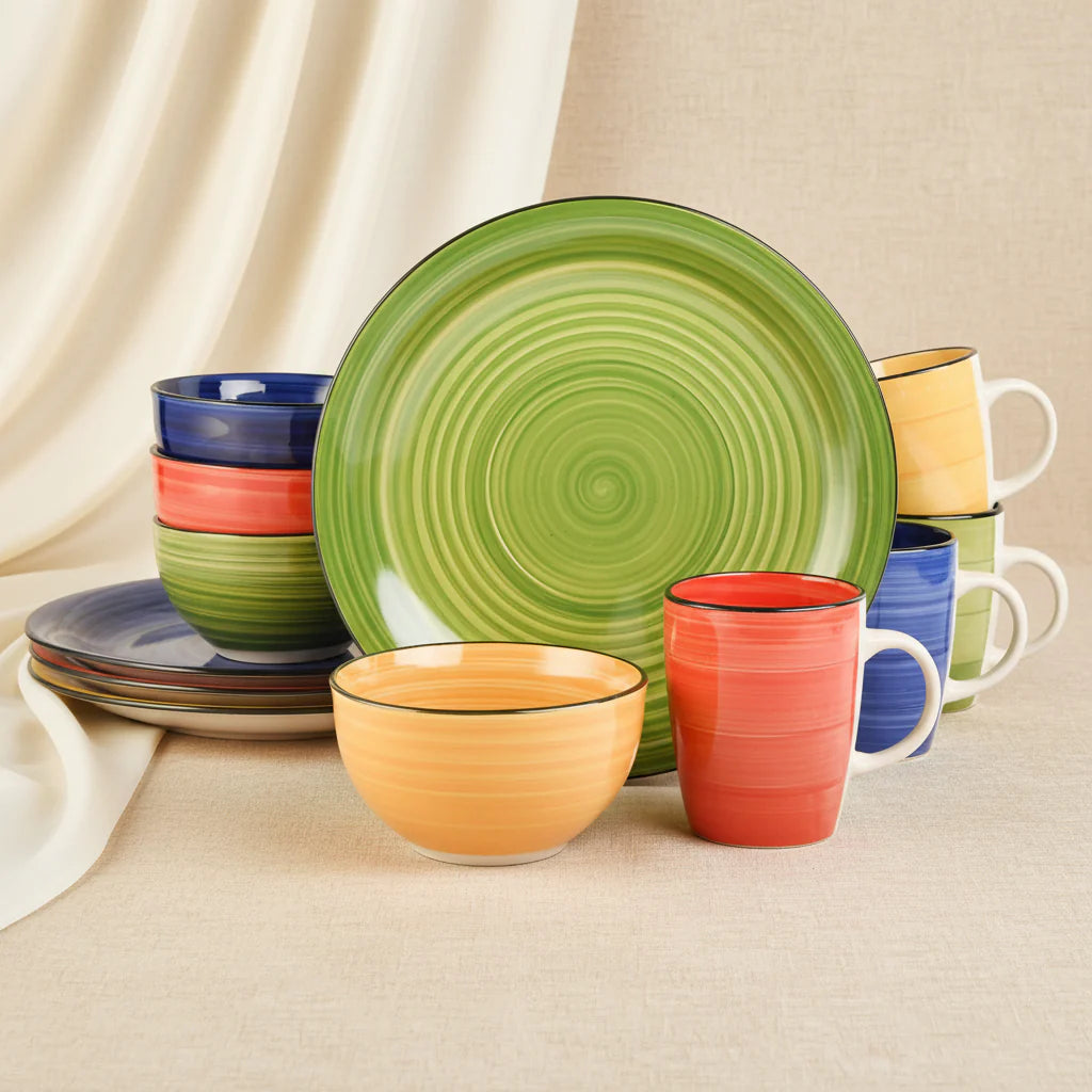 Gibson Home Vibes Dinnerware Set Service for 4 (12pcs) Assorted Colors