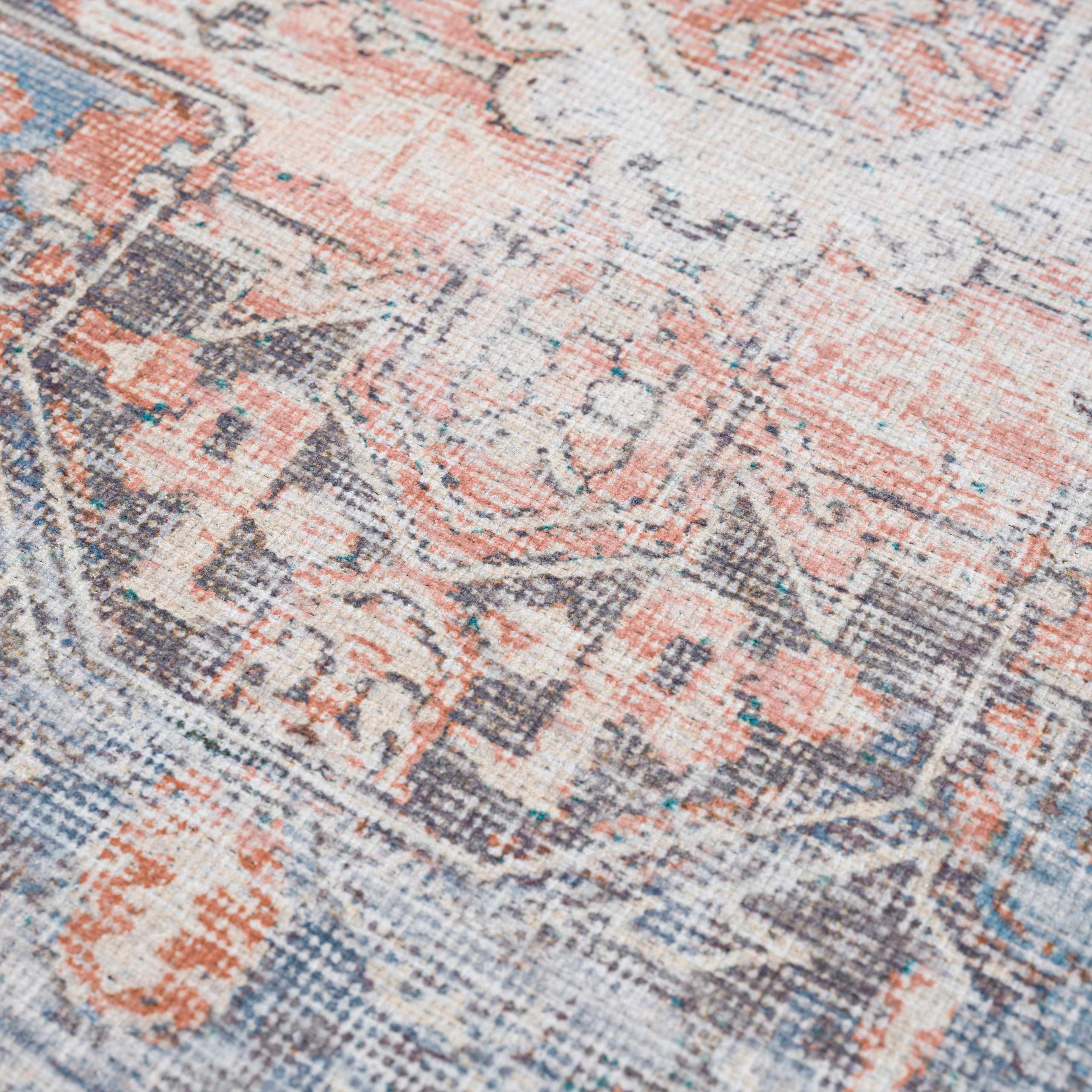 Rosman Distressed Washable Area Rug