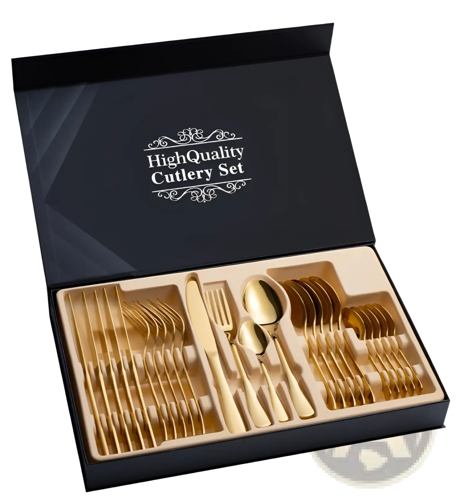 Stainless Steel Cutlery Set 24 Piece Gift Box Mirror Finish