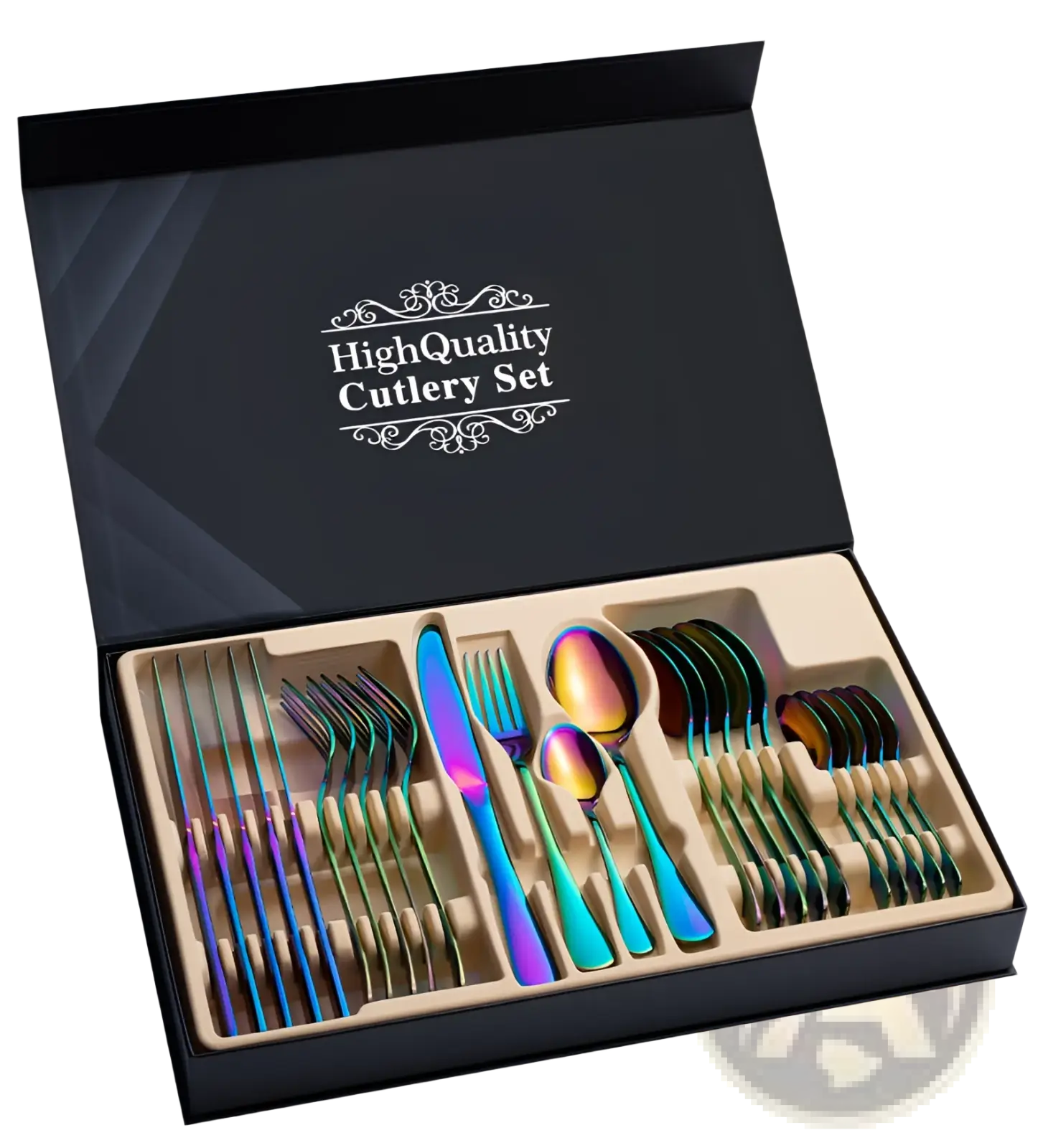Stainless Steel Cutlery Set 24 Piece Gift Box Mirror Finish