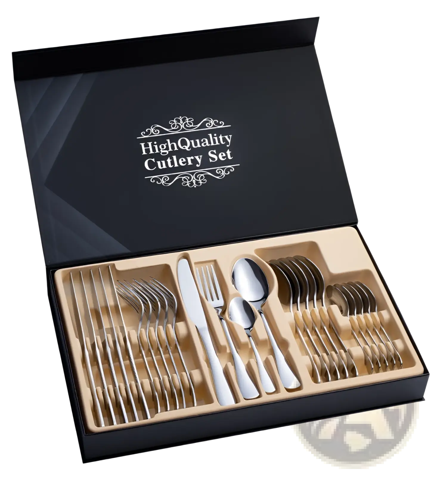 Stainless Steel Cutlery Set 24 Piece Gift Box Mirror Finish