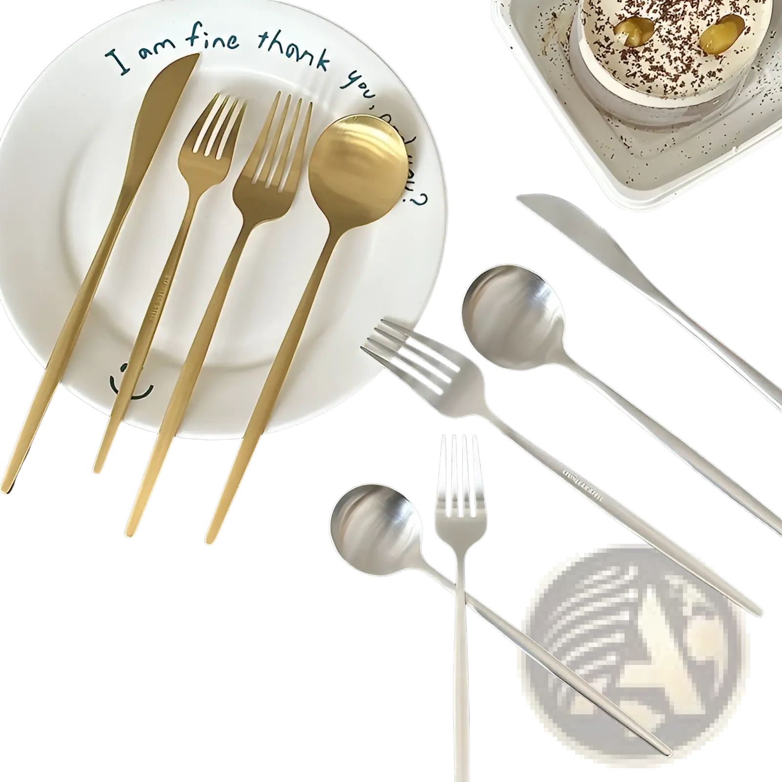 Stainless Steel Matte Cutlery Set Minimalist Flatware