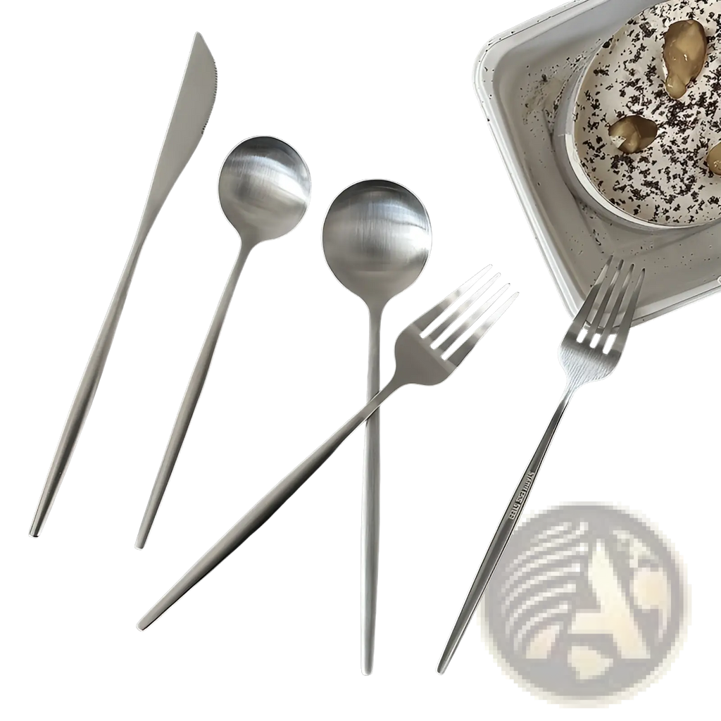 Stainless Steel Matte Cutlery Set Minimalist Flatware