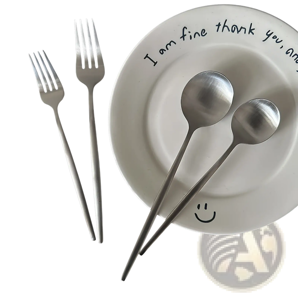 Stainless Steel Matte Cutlery Set Minimalist Flatware