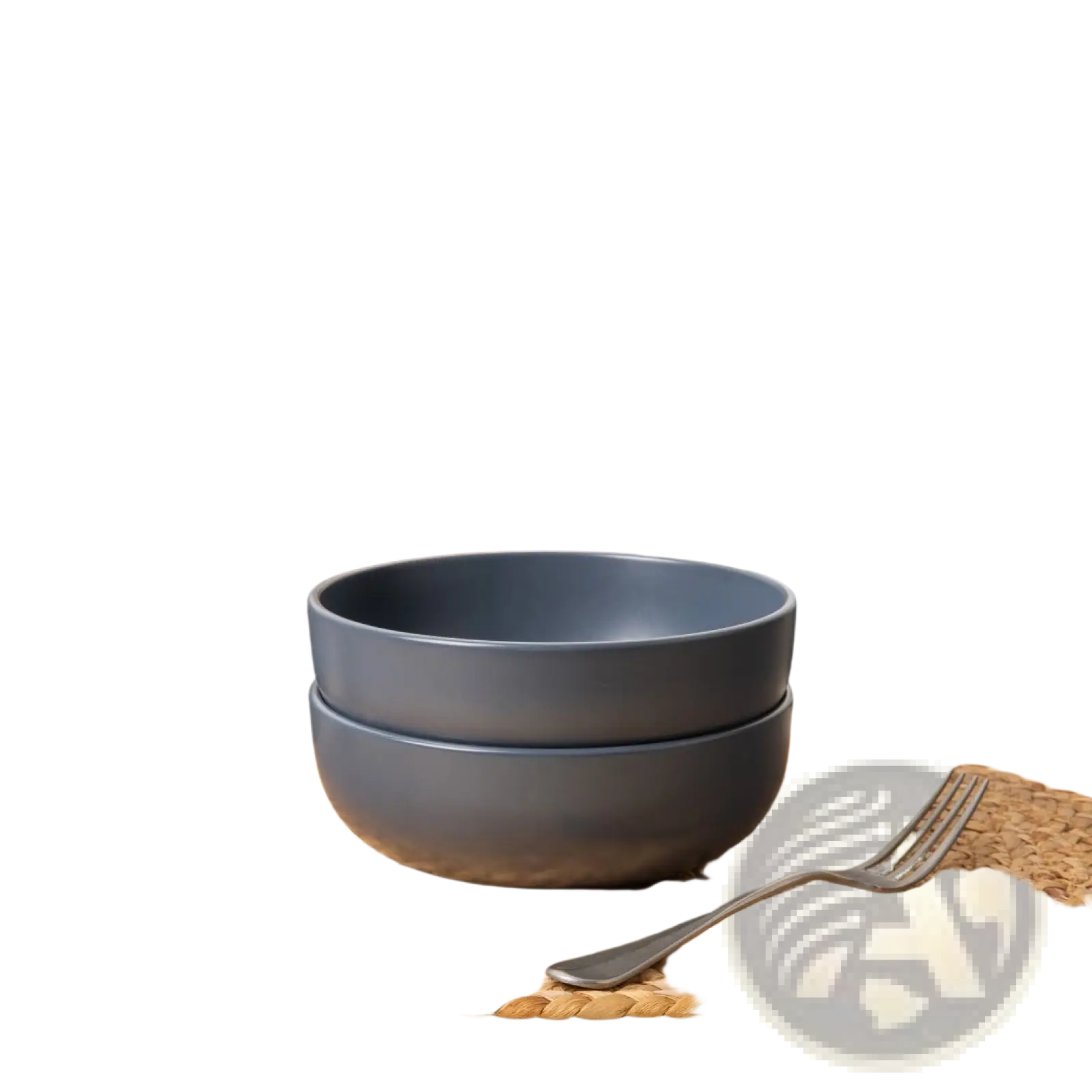 Stoneware Dinnerware Set 12 Piece Matte Gray for 4