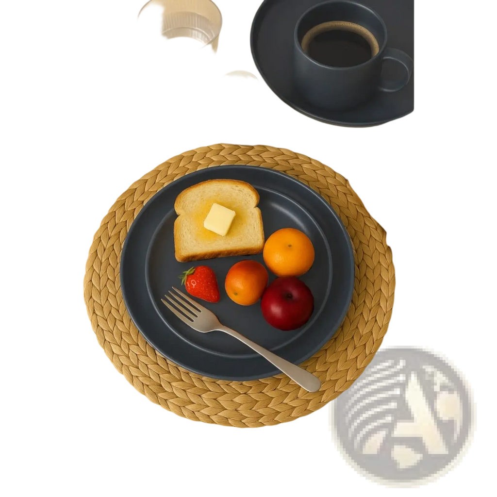 Stoneware Dinnerware Set 12 Piece Matte Gray for 4