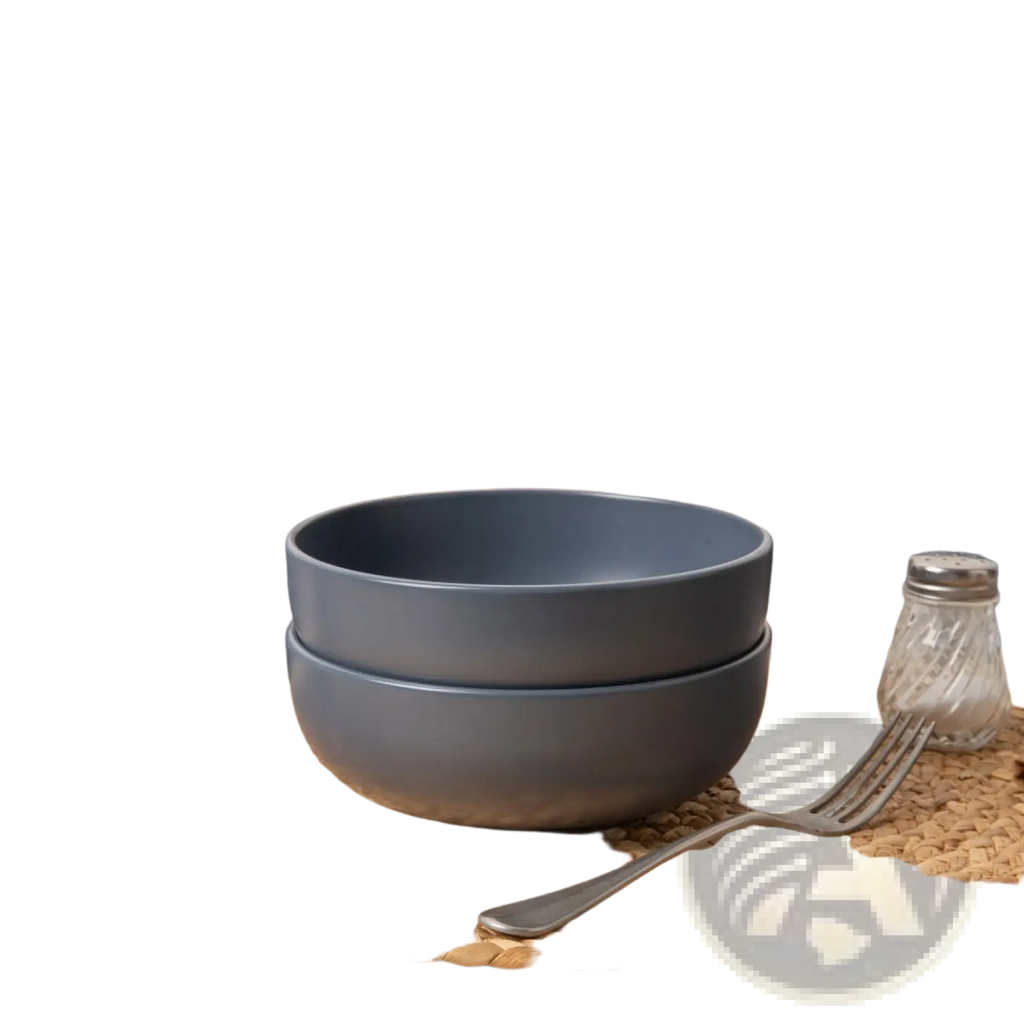 Stoneware Dinnerware Set 12 Piece Matte Gray for 4