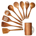 Teak Wood Cooking Utensil Set 4 Piece Kitchen Tools