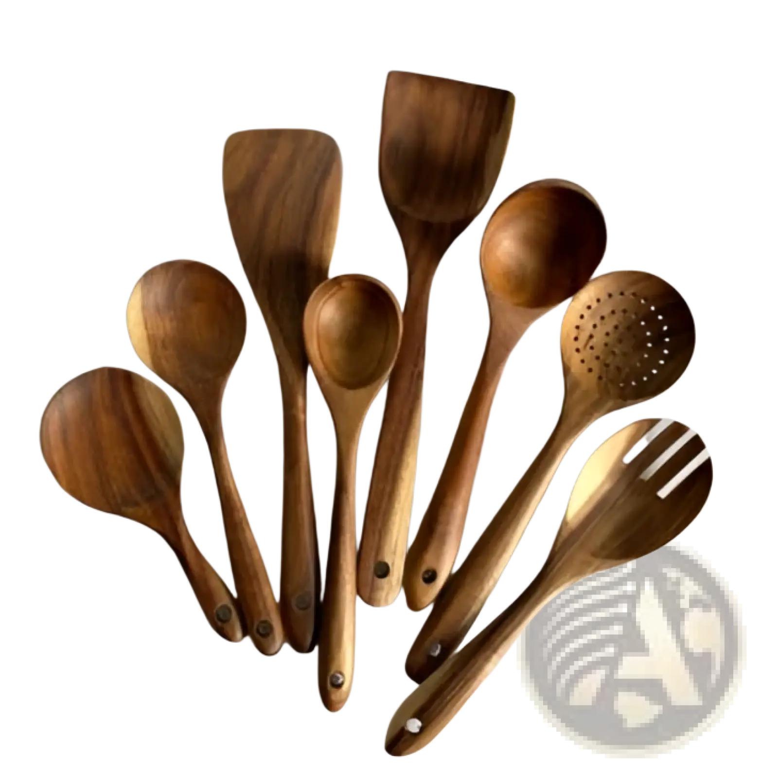 Teak Wood Cooking Utensil Set 4 Piece Kitchen Tools