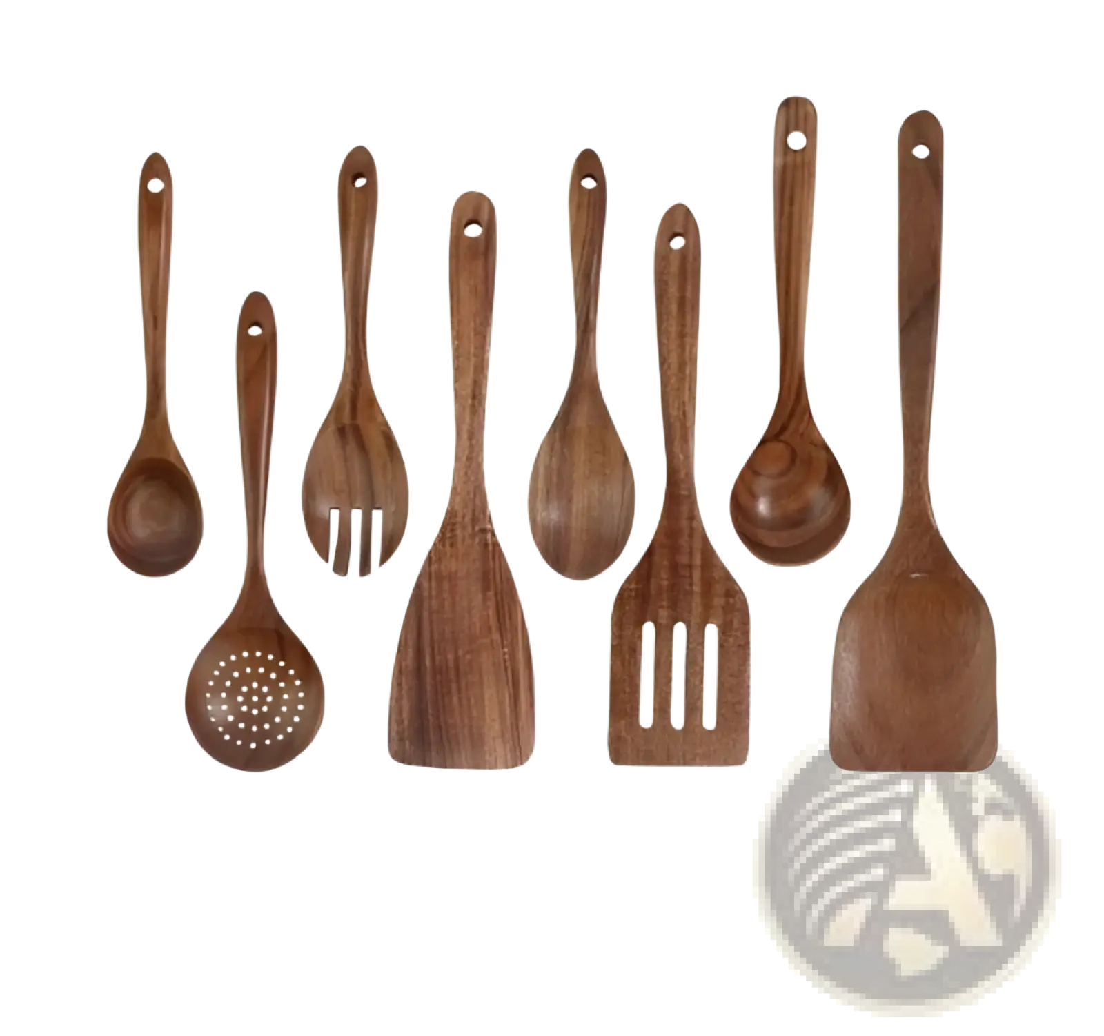 Teak Wood Cooking Utensil Set 4 Piece Kitchen Tools