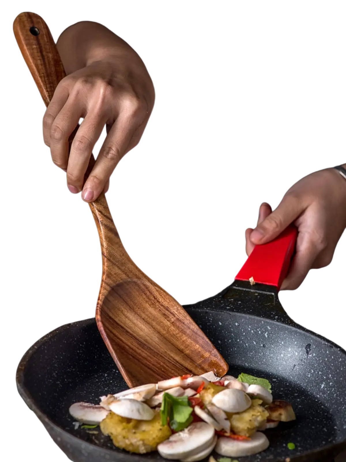 Teak Wood Cooking Utensil Set 4 Piece Kitchen Tools