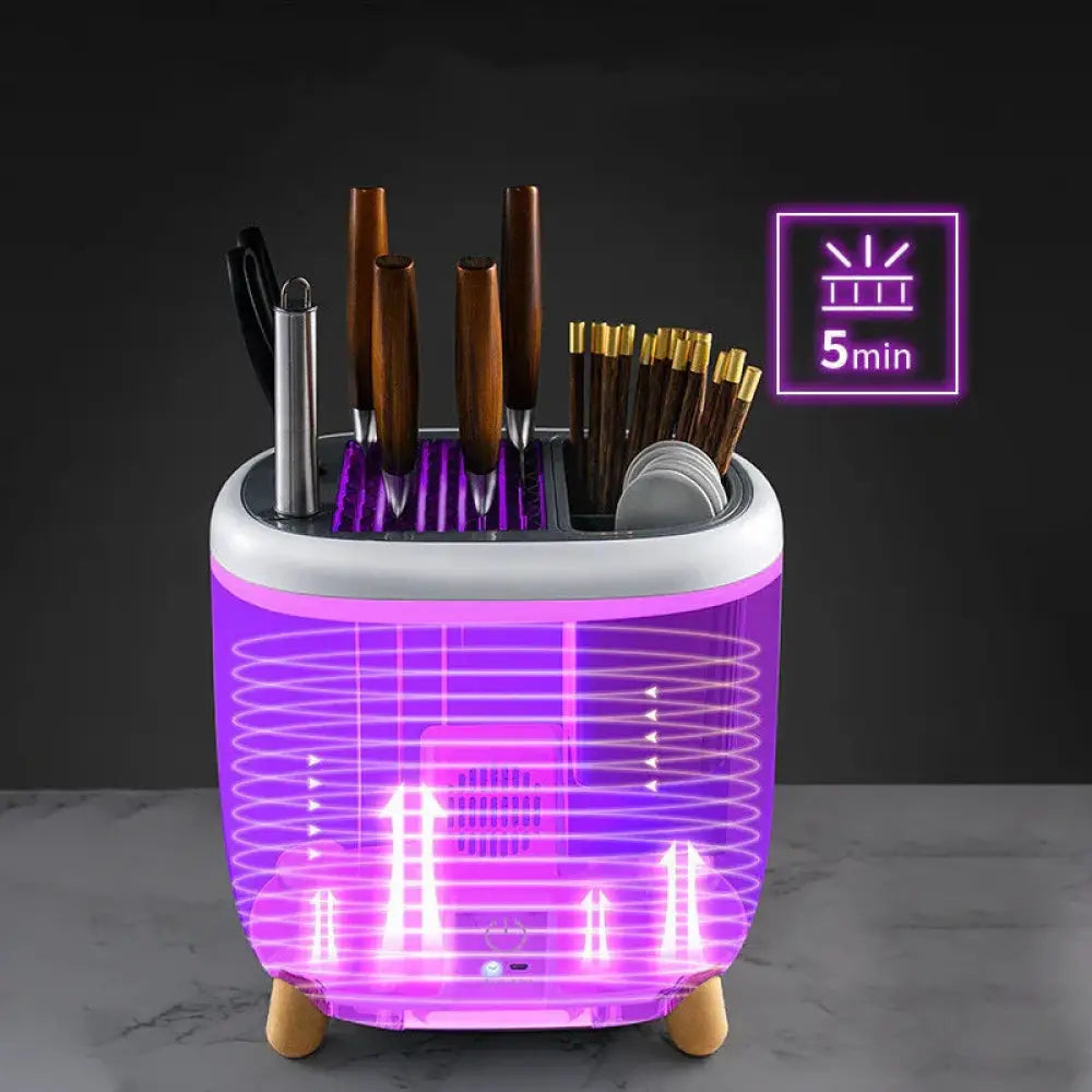 360 Rotating Ceramic Cutlery Drainer and Utensil Organizer