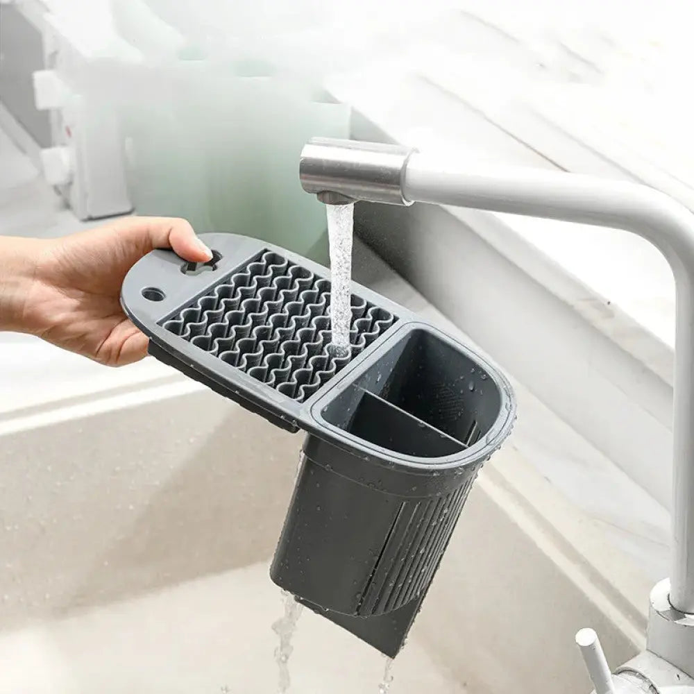 360 Rotating Ceramic Cutlery Drainer and Utensil Organizer