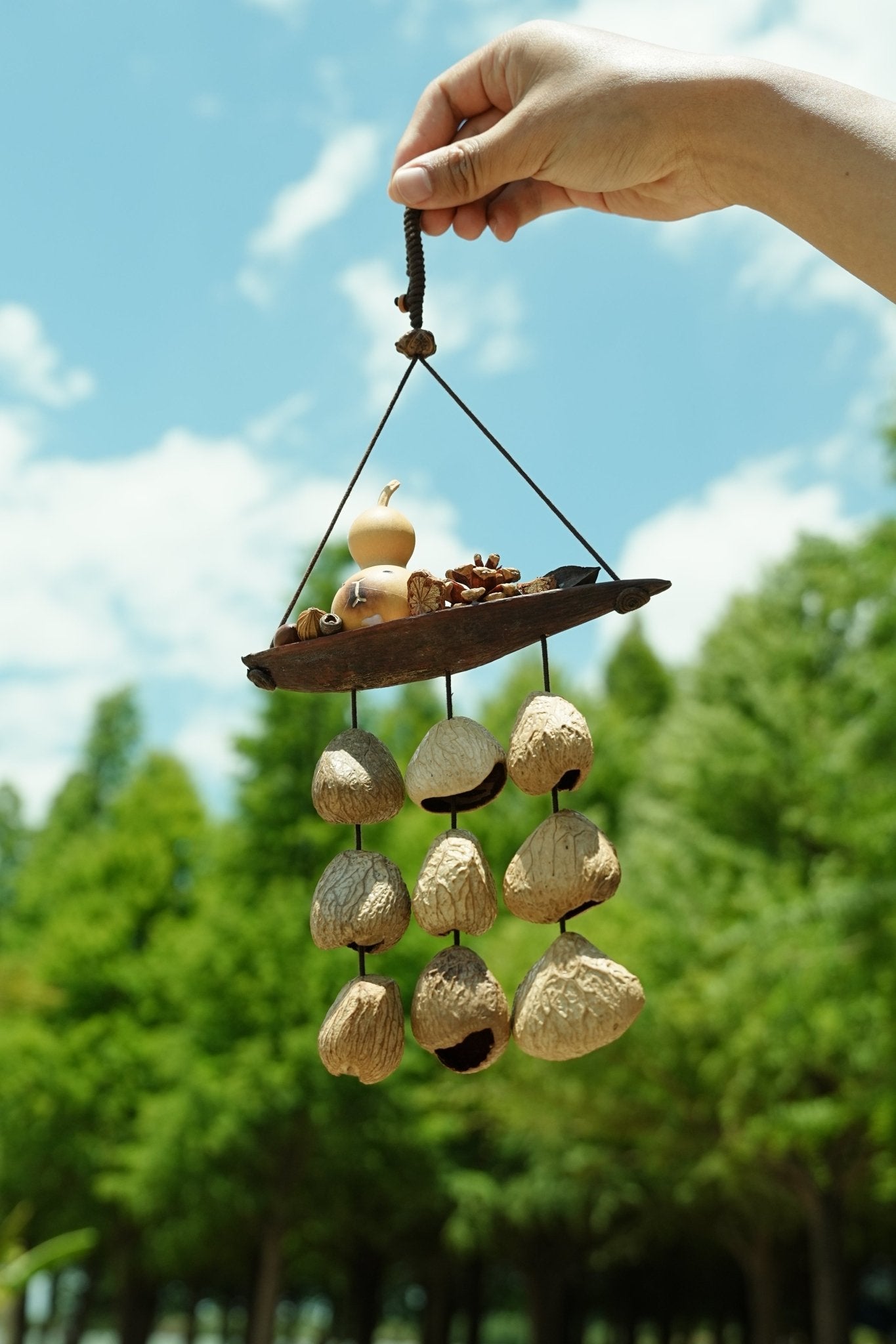 "Lucky Gourd Ark" Gourd Seed Wind Chime