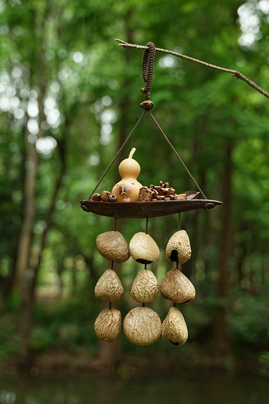 "Lucky Gourd Ark" Gourd Seed Wind Chime