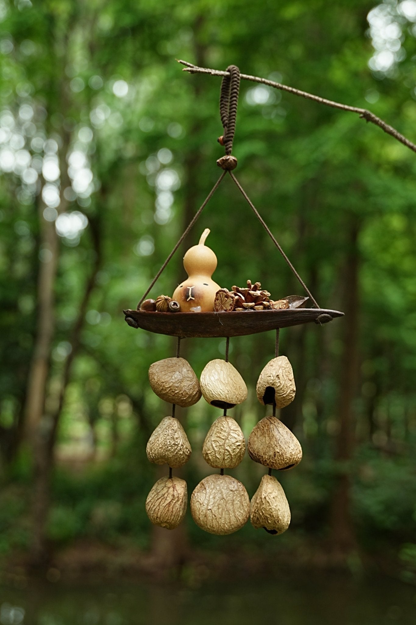 "Lucky Gourd Ark" Gourd Seed Wind Chime